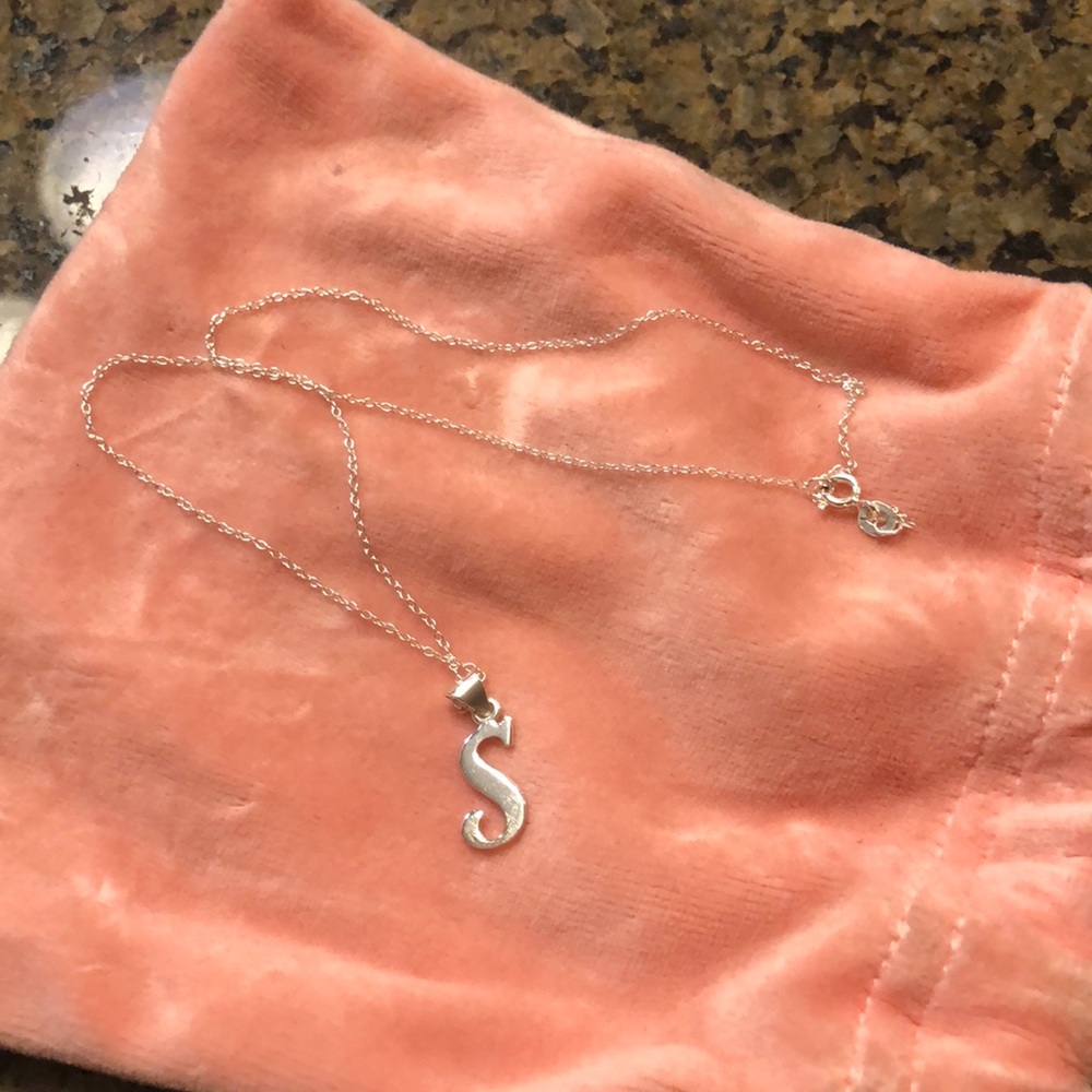 Sterling Silver “S” charm necklace